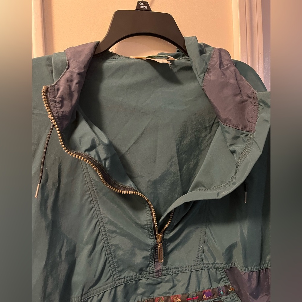 LL Bean Mountain Classic Anorak Jacket Women M Camping Kangaroo Pocket 90s - Picture 9 of 10